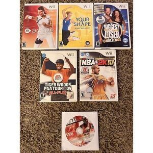 Lot of 6‎ Nintendo Wii Games Exercise And Sports Games All Tested And Work